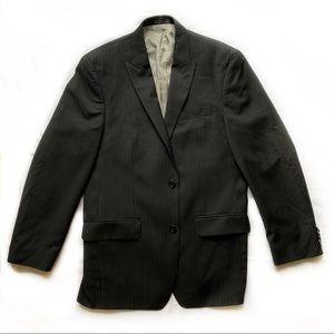 Michael Michael Kors Black Stripe Wool Suit Jacket